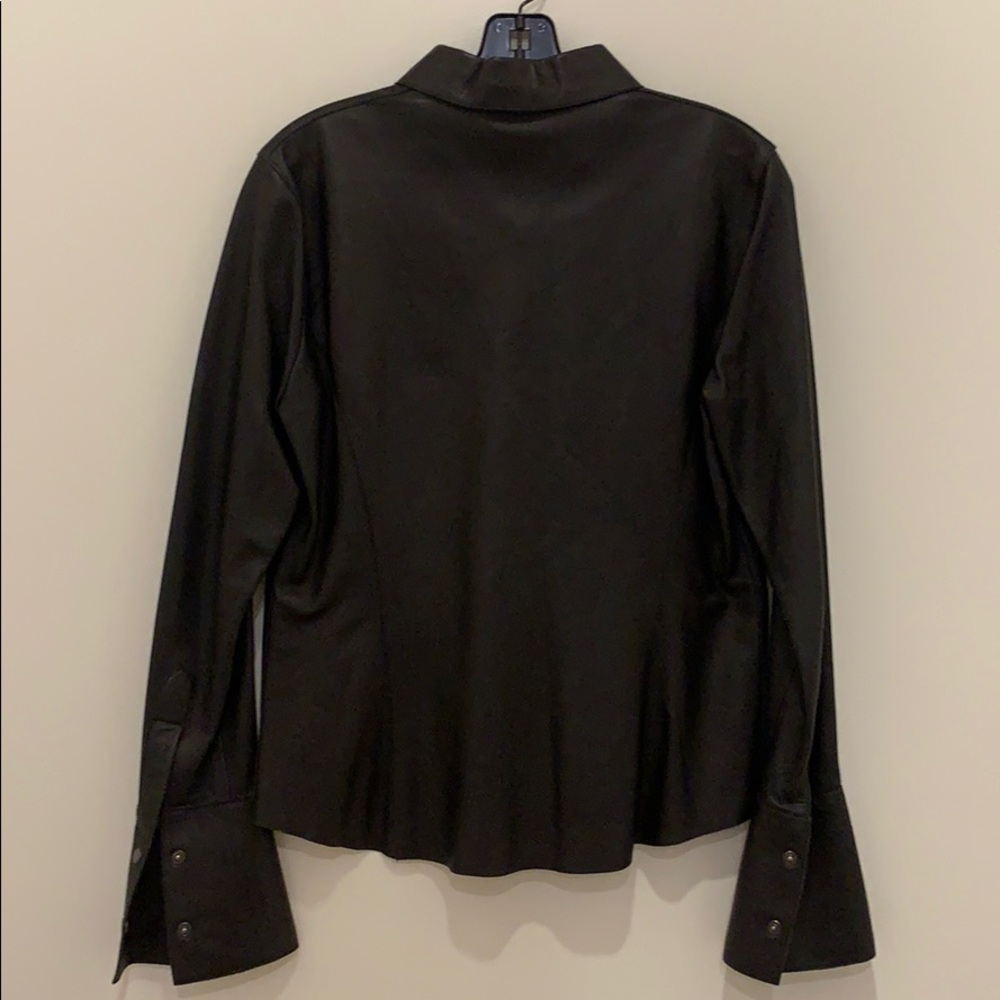 Leather, Button Down, Top. - image 4